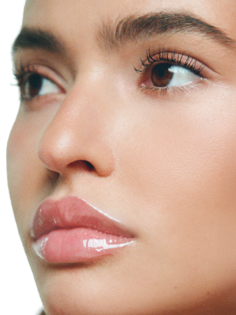 Rocio wears Lip Glaze in Lucite
