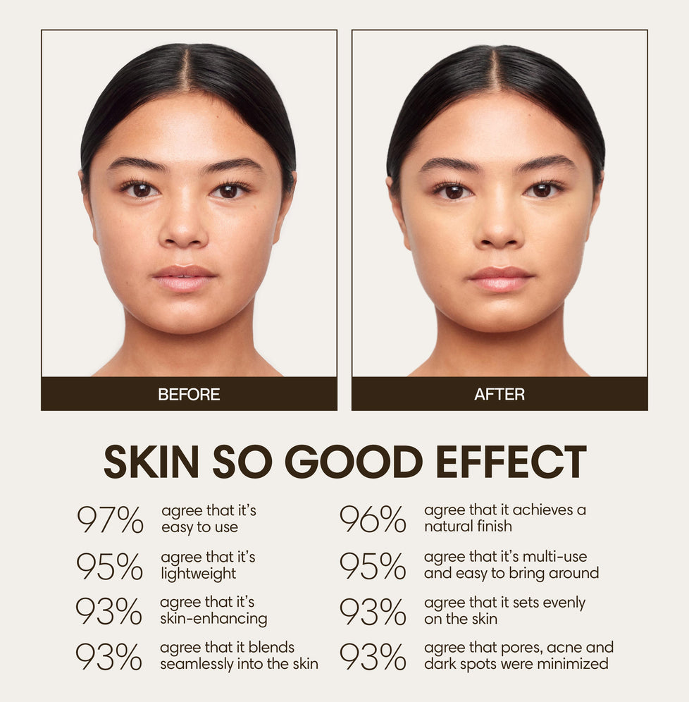Isabel wears Skin So Good in Saddle as base, Fawn as contour, Bamboo as highlight
