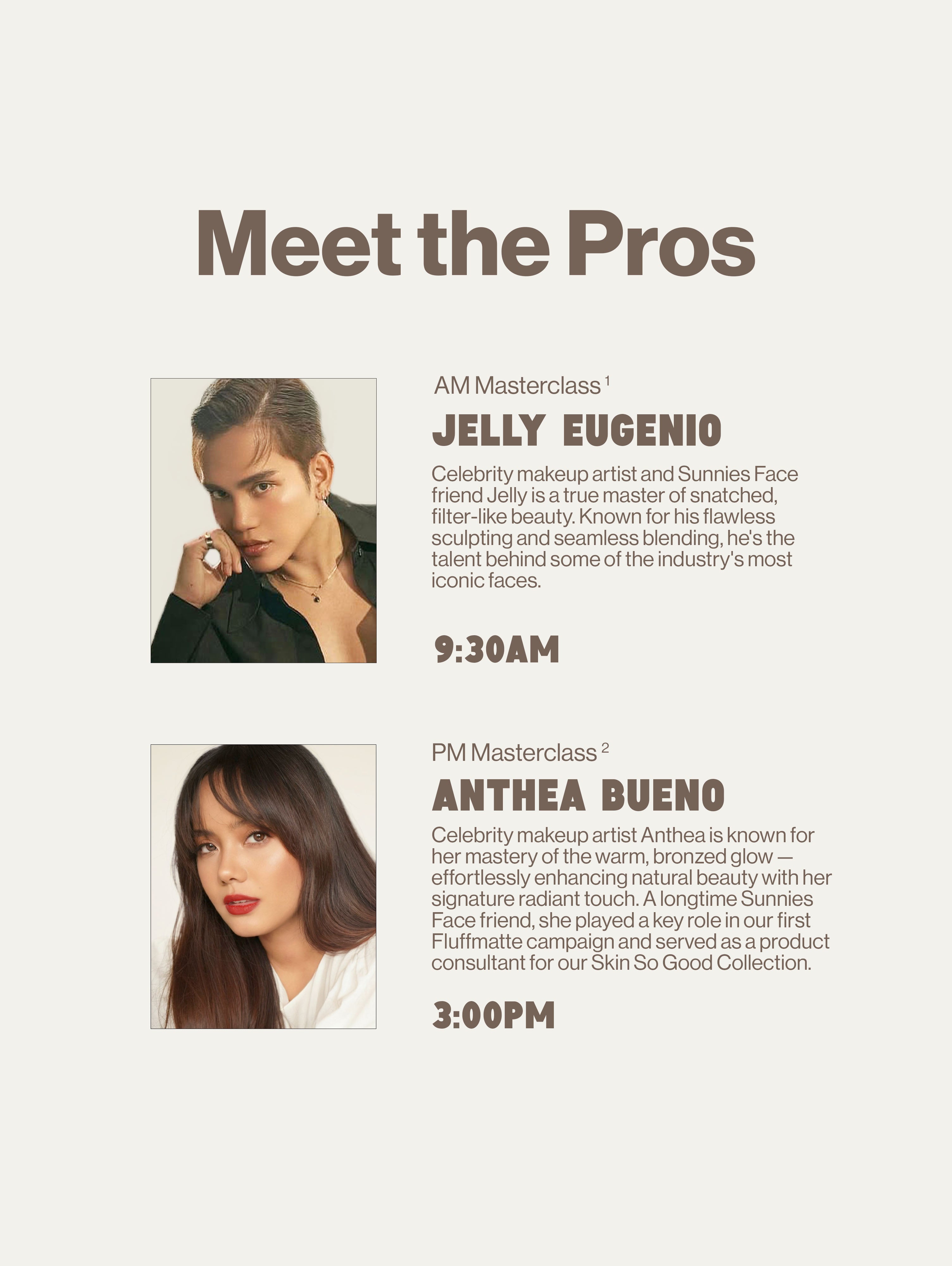 Sunnies Face Masterclass Ticket