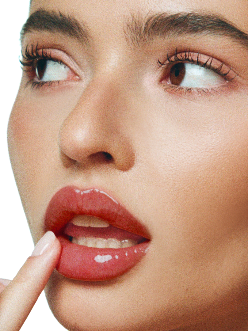 Rocio wears Lip Glaze in Beet