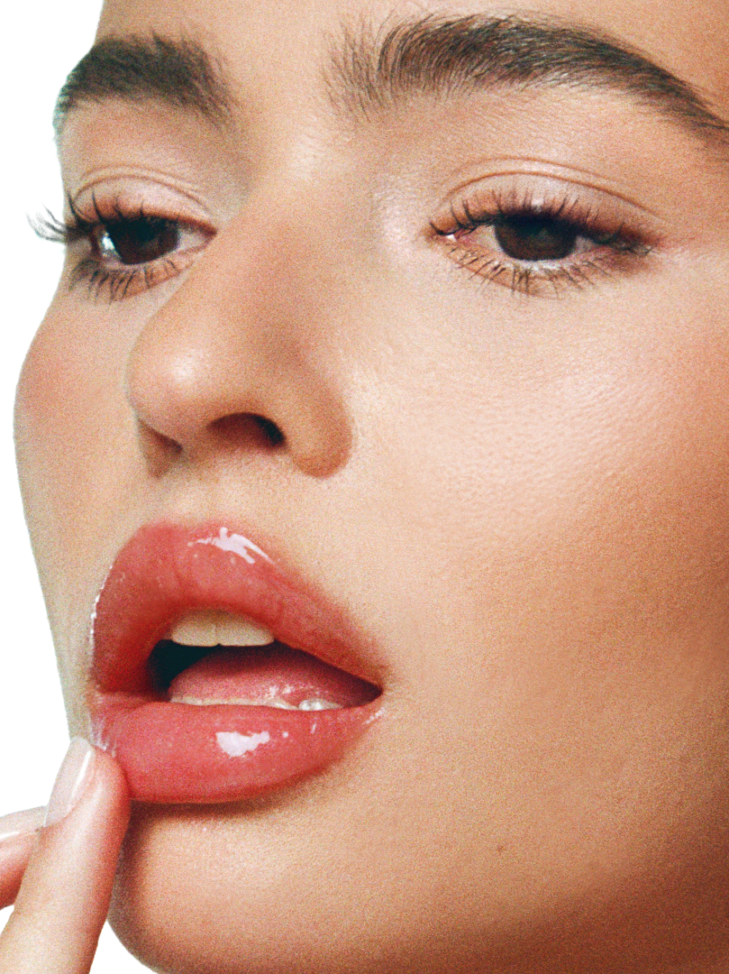 Rocio wears Lip Glaze in Fancy