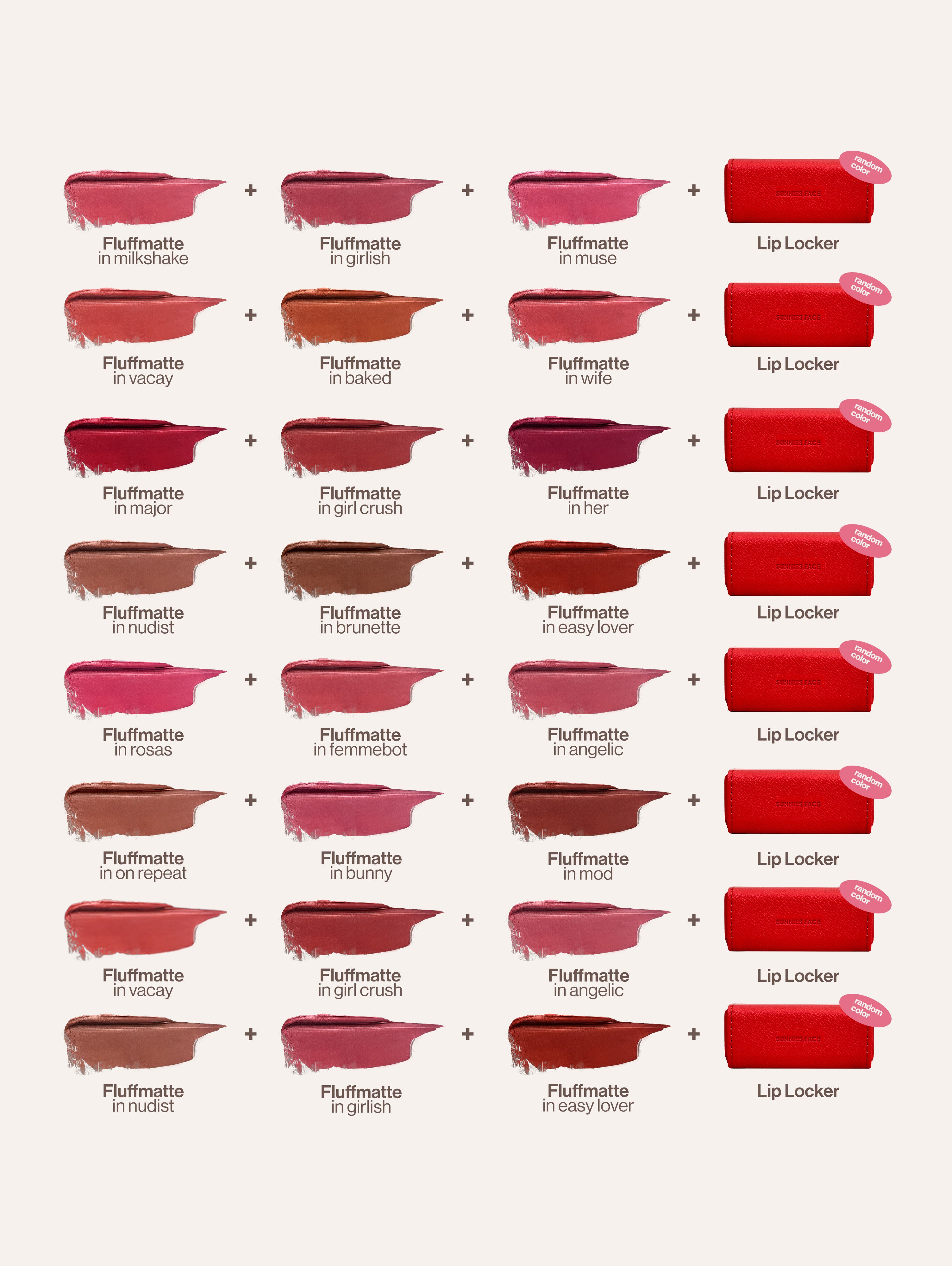 Trio Bundle Fluffmatte with Lip Locker